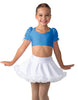 Solid Lycra Sweetheart Puff Sleeve Crop Top with Triangle Back