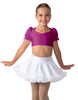 Solid Lycra Sweetheart Puff Sleeve Crop Top with Triangle Back