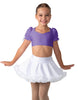 Solid Lycra Sweetheart Puff Sleeve Crop Top with Triangle Back