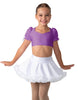 Solid Lycra Sweetheart Puff Sleeve Crop Top with Triangle Back