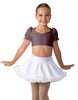 Solid Lycra Sweetheart Puff Sleeve Crop Top with Triangle Back