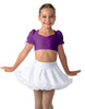 Solid Lycra Sweetheart Puff Sleeve Crop Top with Triangle Back