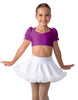Solid Lycra Sweetheart Puff Sleeve Crop Top with Triangle Back