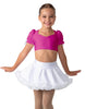 Solid Lycra Sweetheart Puff Sleeve Crop Top with Triangle Back