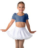 Solid Lycra Sweetheart Puff Sleeve Crop Top with Triangle Back