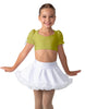 Solid Lycra Sweetheart Puff Sleeve Crop Top with Triangle Back