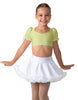 Solid Lycra Sweetheart Puff Sleeve Crop Top with Triangle Back
