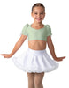 Solid Lycra Sweetheart Puff Sleeve Crop Top with Triangle Back