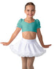 Solid Lycra Sweetheart Puff Sleeve Crop Top with Triangle Back