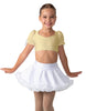 Solid Lycra Sweetheart Puff Sleeve Crop Top with Triangle Back