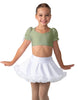 Solid Lycra Sweetheart Puff Sleeve Crop Top with Triangle Back