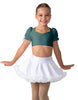 Solid Lycra Sweetheart Puff Sleeve Crop Top with Triangle Back