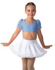 Solid Lycra Sweetheart Puff Sleeve Crop Top with Triangle Back
