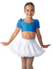 Solid Lycra Sweetheart Puff Sleeve Crop Top with Triangle Back