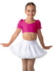 Solid Lycra Sweetheart Puff Sleeve Crop Top with Triangle Back