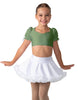 Solid Lycra Sweetheart Puff Sleeve Crop Top with Triangle Back