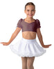 Solid Lycra Sweetheart Puff Sleeve Crop Top with Triangle Back