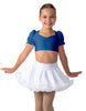 Solid Lycra Sweetheart Puff Sleeve Crop Top with Triangle Back