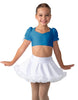 Solid Lycra Sweetheart Puff Sleeve Crop Top with Triangle Back