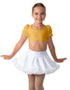 Solid Lycra Sweetheart Puff Sleeve Crop Top with Triangle Back