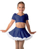 Solid Lycra Sweetheart Puff Sleeve Crop Top with Triangle Back and Ruffles