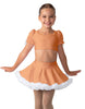 Solid Lycra Sweetheart Puff Sleeve Crop Top with Triangle Back and Ruffles
