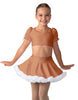 Solid Lycra Sweetheart Puff Sleeve Crop Top with Triangle Back and Ruffles