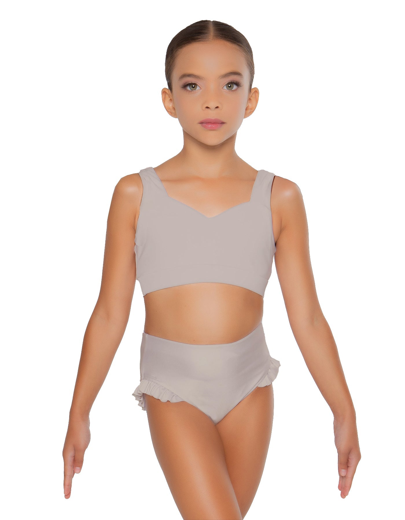 Solid Lycra Sweetheart Crop Top with Strap