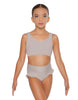 Solid Lycra Sweetheart Crop Top with Strap