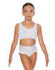Solid Lycra Sweetheart Crop Top with Strap