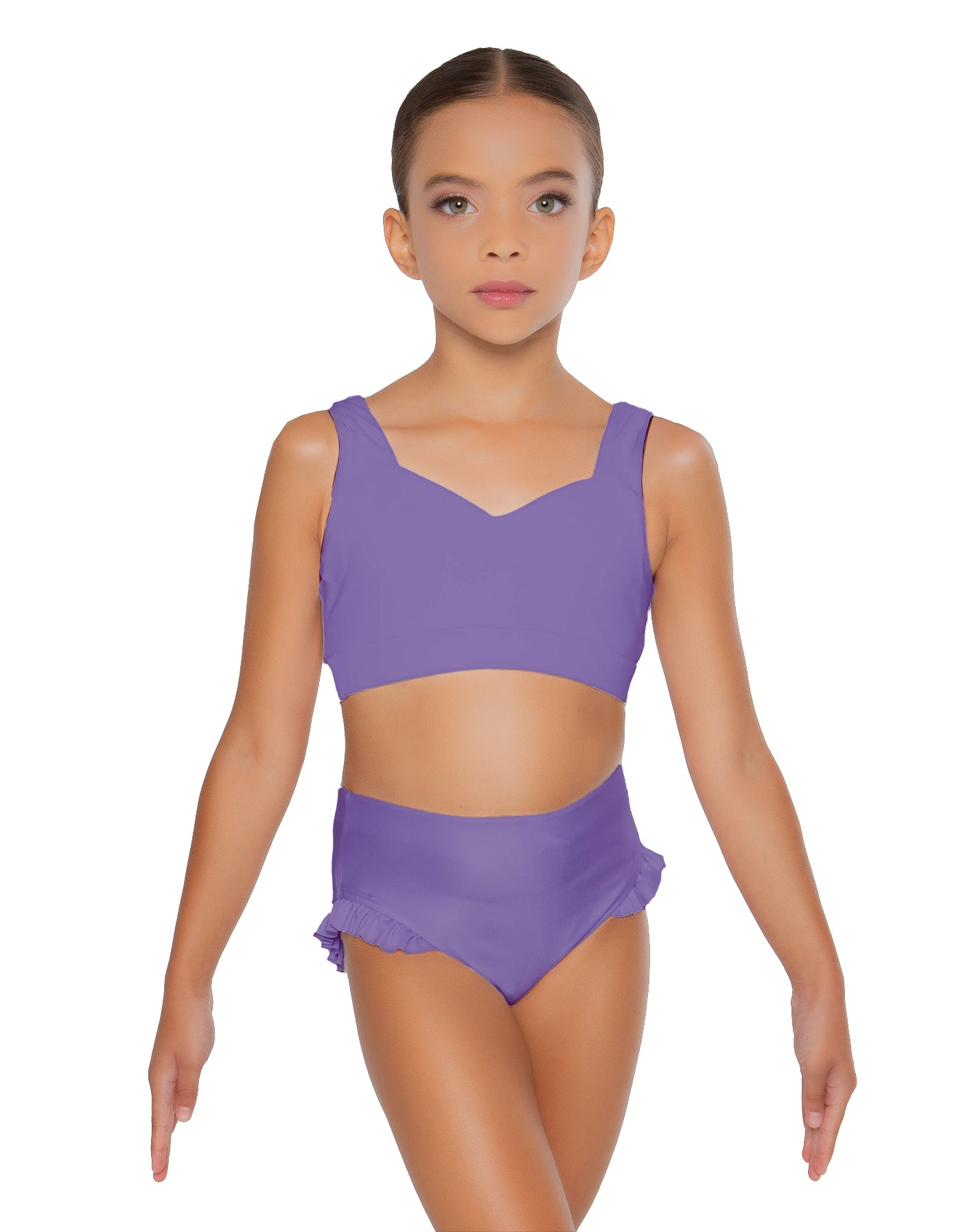 Solid Lycra Sweetheart Crop Top with Strap
