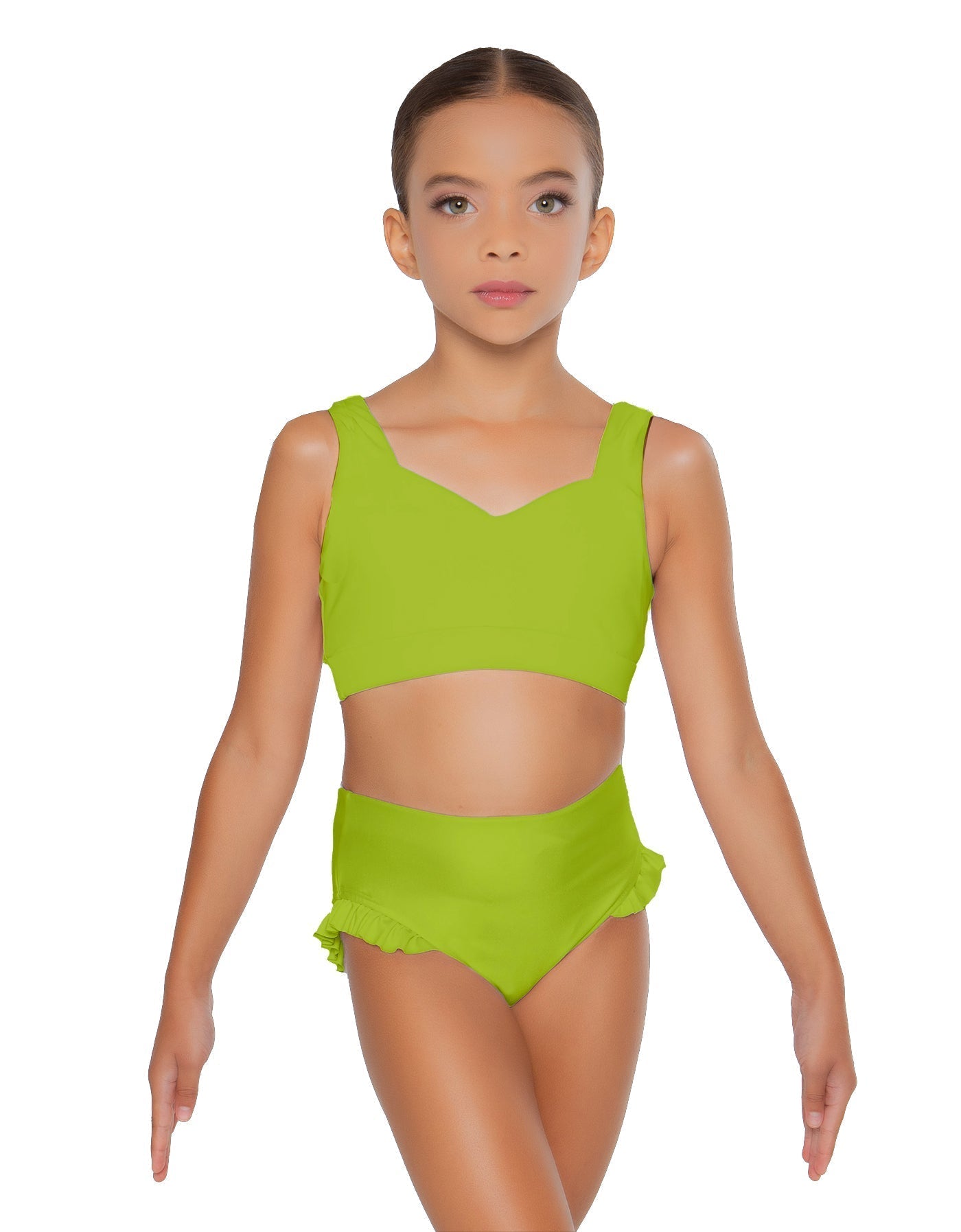 Solid Lycra Sweetheart Crop Top with Strap