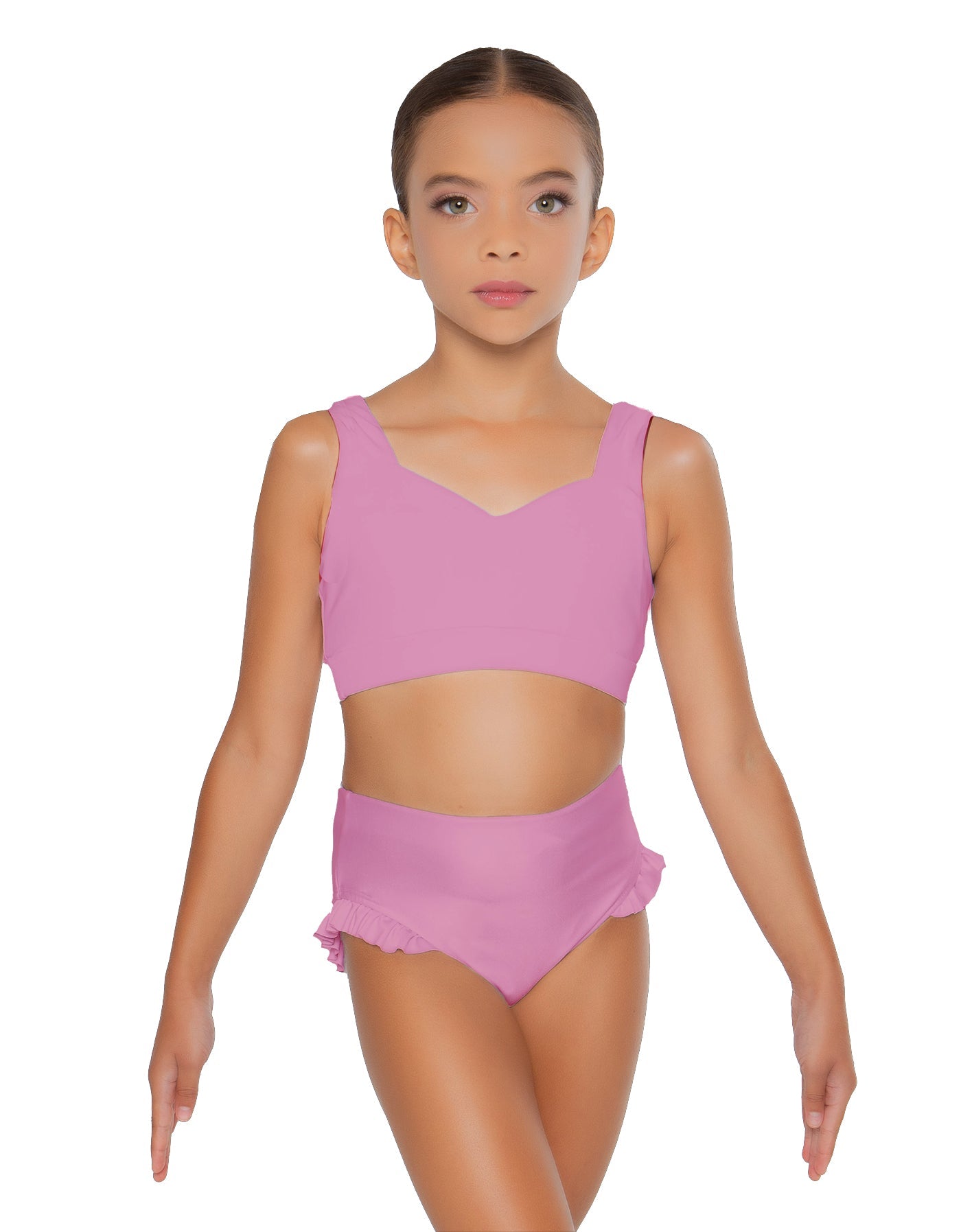 Solid Lycra Sweetheart Crop Top with Strap