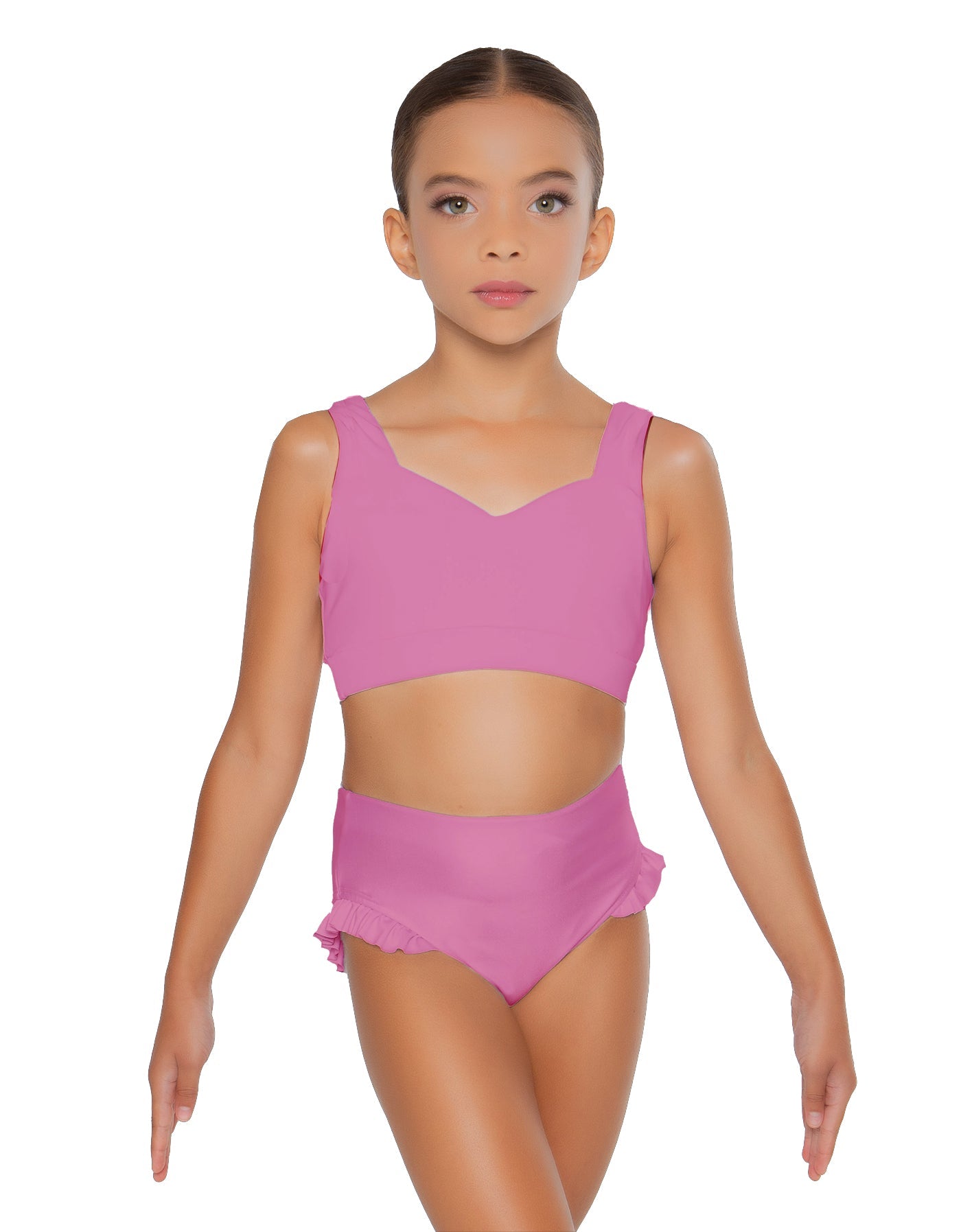 Solid Lycra Sweetheart Crop Top with Strap