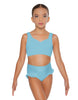 Solid Lycra Sweetheart Crop Top with Strap