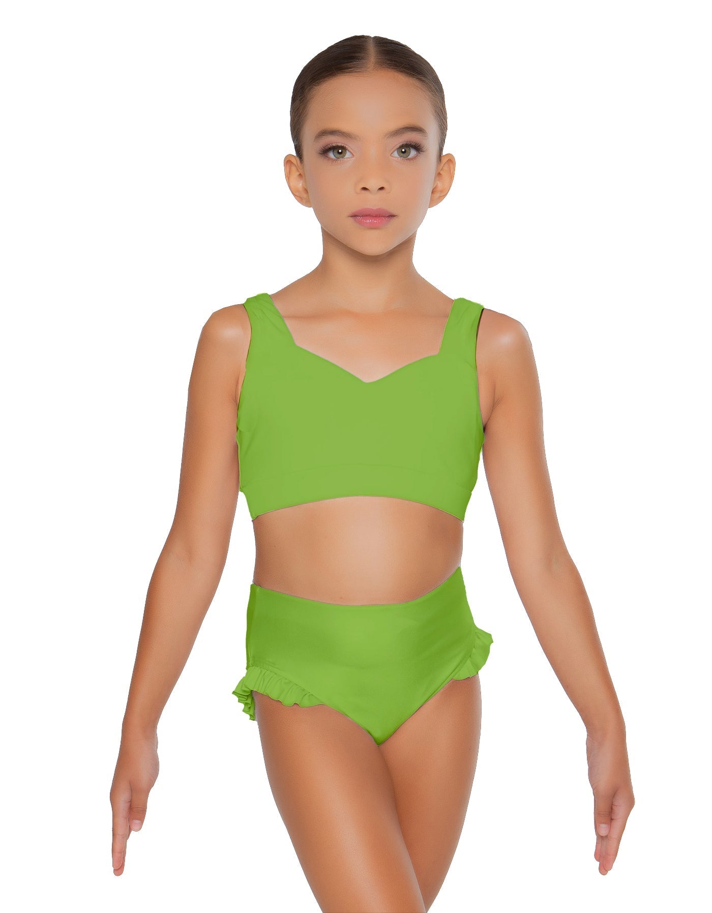 Solid Lycra Sweetheart Crop Top with Strap