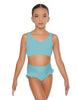 Solid Lycra Sweetheart Crop Top with Strap