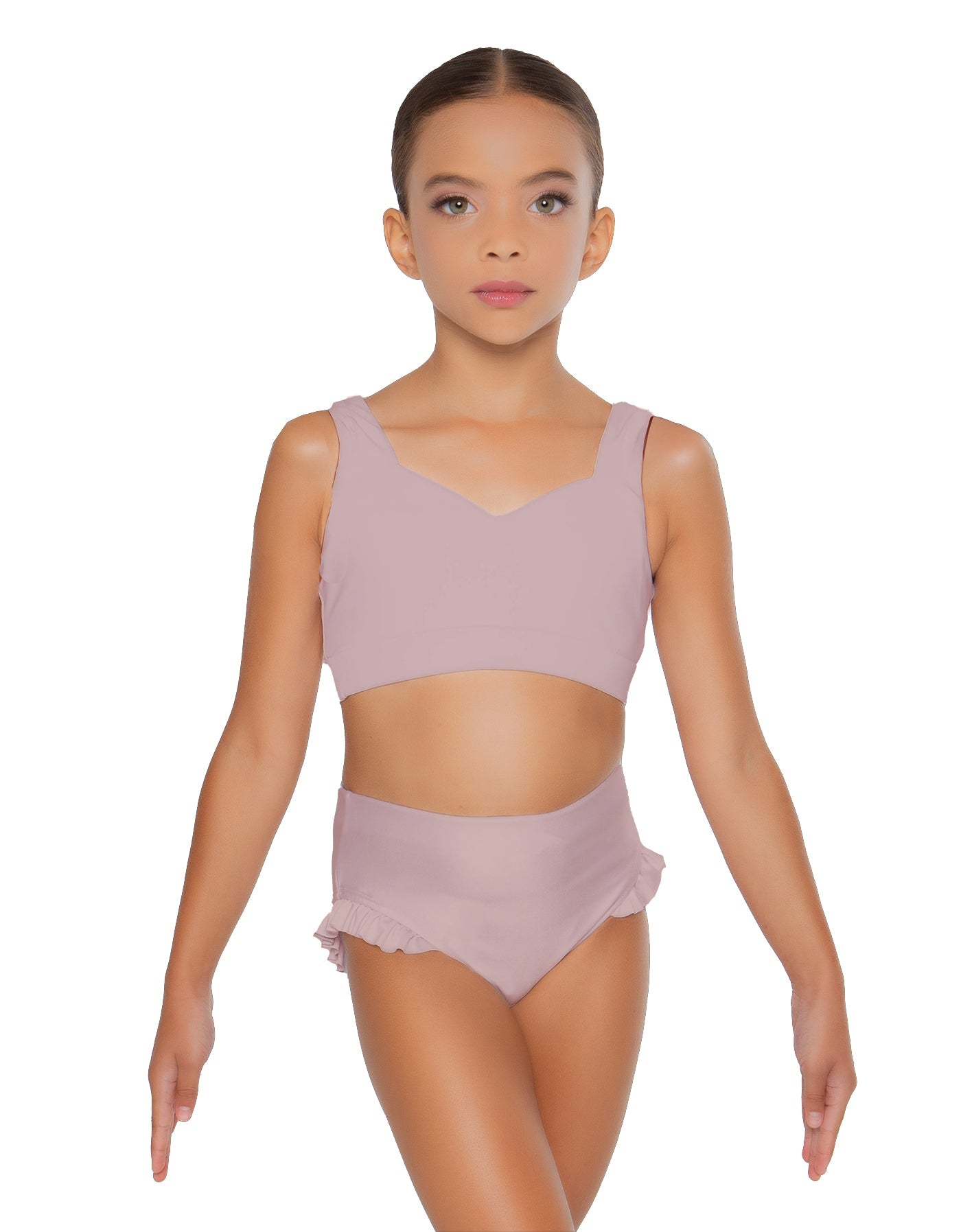 Solid Lycra Sweetheart Crop Top with Strap