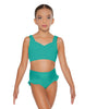 Solid Lycra Sweetheart Crop Top with Strap