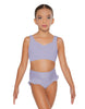 Solid Lycra Sweetheart Crop Top with Strap