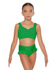 Solid Lycra Sweetheart Crop Top with Strap