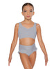 Solid Lycra Sweetheart Crop Top with Strap