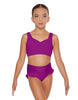 Solid Lycra Sweetheart Crop Top with Strap