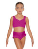 Solid Lycra Sweetheart Crop Top with Strap