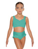 Solid Lycra Sweetheart Crop Top with Strap