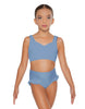 Solid Lycra Sweetheart Crop Top with Strap
