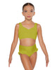 Solid Lycra Sweetheart Crop Top with Strap