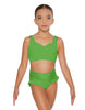 Solid Lycra Sweetheart Crop Top with Strap
