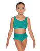 Solid Lycra Sweetheart Crop Top with Strap