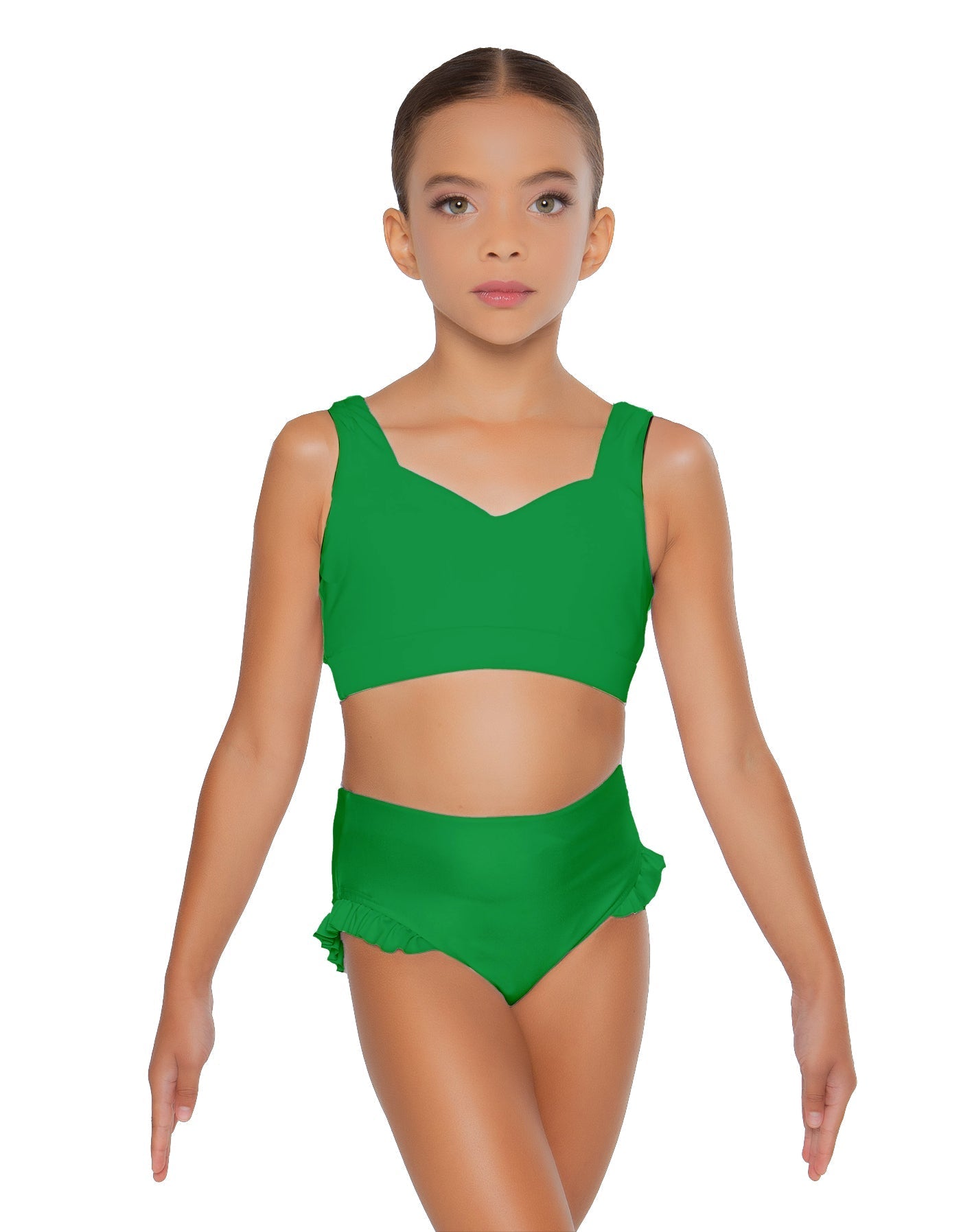 Solid Lycra Sweetheart Crop Top with Strap